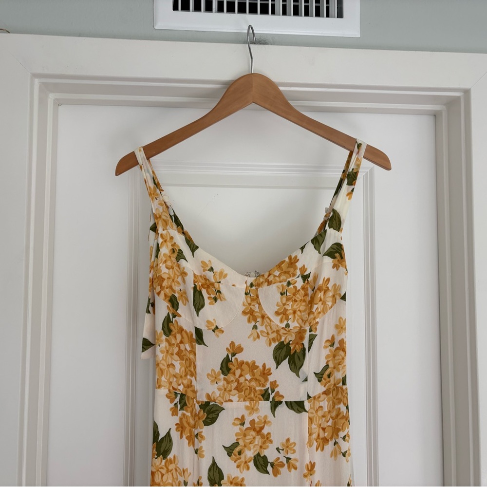 Reformation Nadira Fara Floral Midi Dress 10/M Coquette - Picture 5 of 11